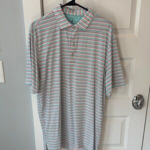 johnnie-O Multicolor Striped Polo Shirt